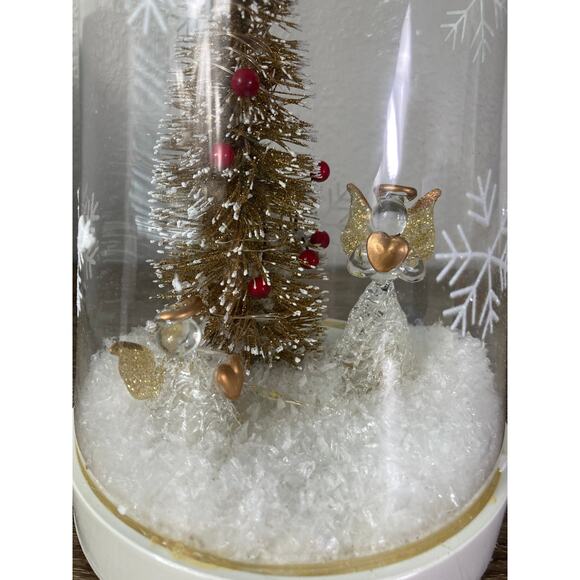 Home LED‎ Glass Dome Christmas Tree Centerpiece Decoration 10" Electronic - Picture 5 of 12